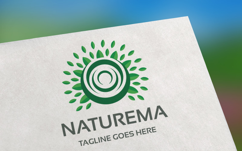Download Шаблон логотипа "Naturema Logo Template" / Naturema Logo Template - Шаблон логотипа на тему графика ecology,food,green,herbal,garden,grow,leaf,nature,organic,plant,restaurant,tree,web,wood