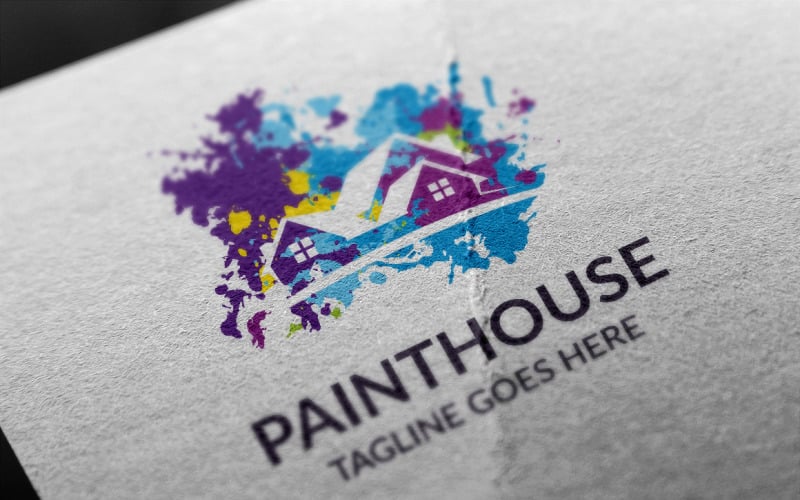 Download Шаблон логотипа "Paint House Logo Template" / Paint House Logo Template - Шаблон логотипа на тему графика build,building,cash,cheap,consult,credit,expensive,home,house,location,luxury,paint,market,marketing,modern,money,online,pay,payment,real estate