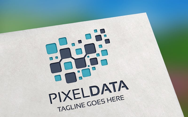 Download Шаблон логотипа "PixelData Logo Template" / PixelData Logo Template - Шаблон логотипа на тему графика business,clean,clear,connecting,corporate,data,digital,hosting,iconic,identity,internet,modern,pixel,professional,simple,storage,technologies,technology,vector,web