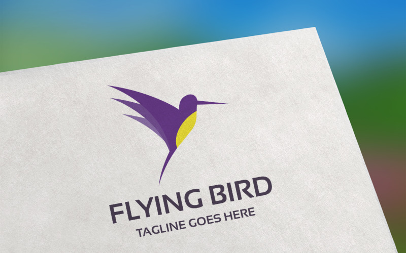 Plantilla de logotipo de pájaro volador