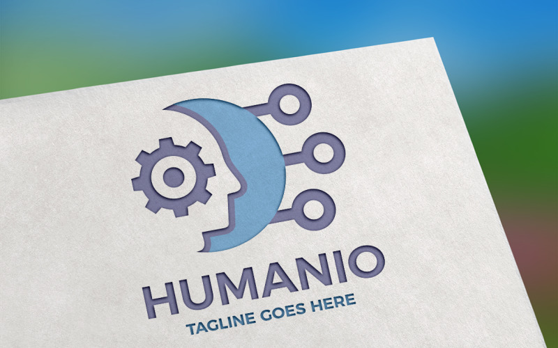 Шаблон логотипа Humanio