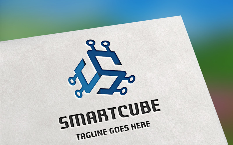 Smart Cube (Letter S) logó sablon