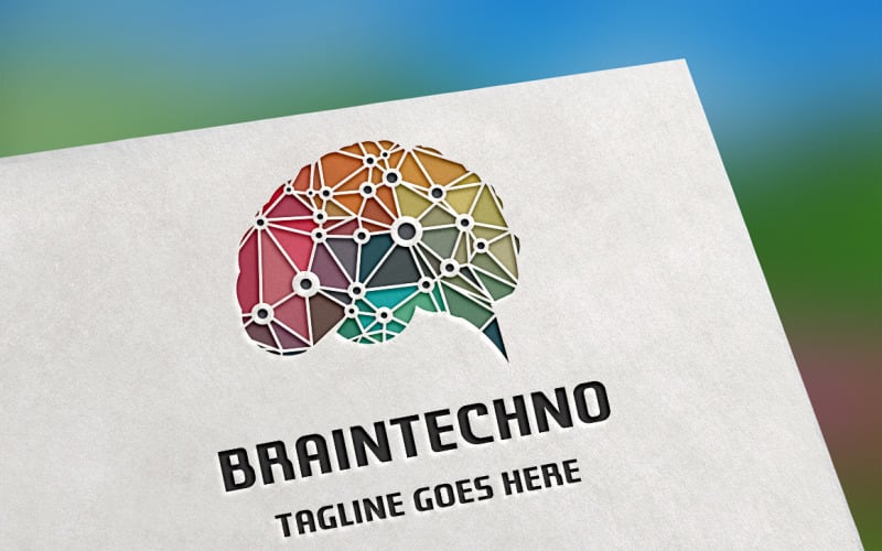 Download Шаблон логотипа "Brain Techno Logo Template" / Brain Techno Logo Template - Шаблон логотипа на тему графика brain,brand,code,colorful,creation,creative,digital,firm,human,human brain,idea,identity,innovation,market,modern clean,polygon,programs,smart,software,technology