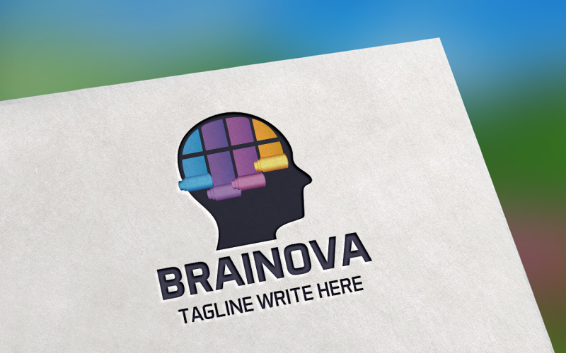Download Шаблон логотипа "Brainova Logo Template" / Brainova Logo Template - Шаблон логотипа на тему графика brain,brand,code,colorful,creation,creative,digital,firm,human,human brain,idea,identity,innovation,market,modern clean,polygon,programs,smart,software,technology