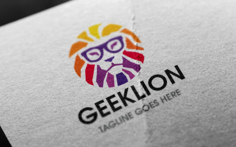 Download Шаблон логотипа "Geek Lion Logo Template" / Geek Lion Logo Template - Шаблон логотипа на тему графика animal,cat,creative,crest,digital,design,emblem,hero,geek,lion,lion brand,lion head,lion king,lion logo,logo,mark,pixel,power,techno,the lion