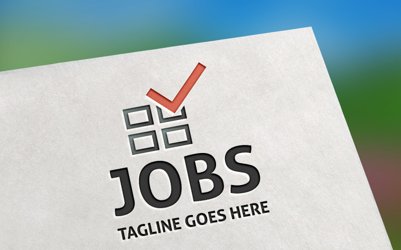 Download Шаблон логотипа "Jobs Logo Logo Template" / Jobs Logo Logo Template - Шаблон логотипа на тему графика agent,best,business,career,check,choice,choose,company,corporate,employee,find,forum,job,management,nice,opportunity,position,right,search,select