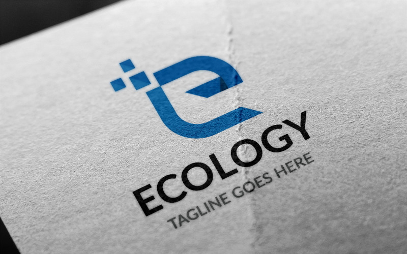 Download Шаблон логотипа "Letter E - Ecology Logo Template" / Letter E - Ecology Logo Template - Шаблон логотипа на тему графика abstract,blue,business,classic,clean,clear,design,e letter,e logo,hexagon,icon,initial,internet,letter e,logo e,media,modern,office,professional,shape