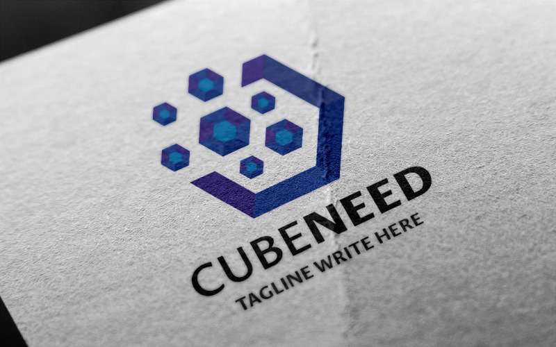 Modèle de logo de besoin de cube
