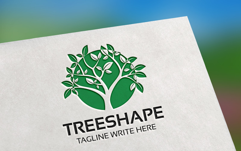 Modèle de logo en forme d'arbre