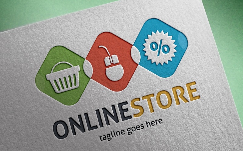 Modello di logo del negozio online