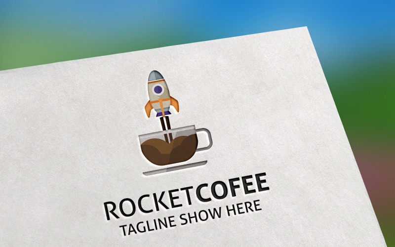 Rocket Cofee Logo Şablonu