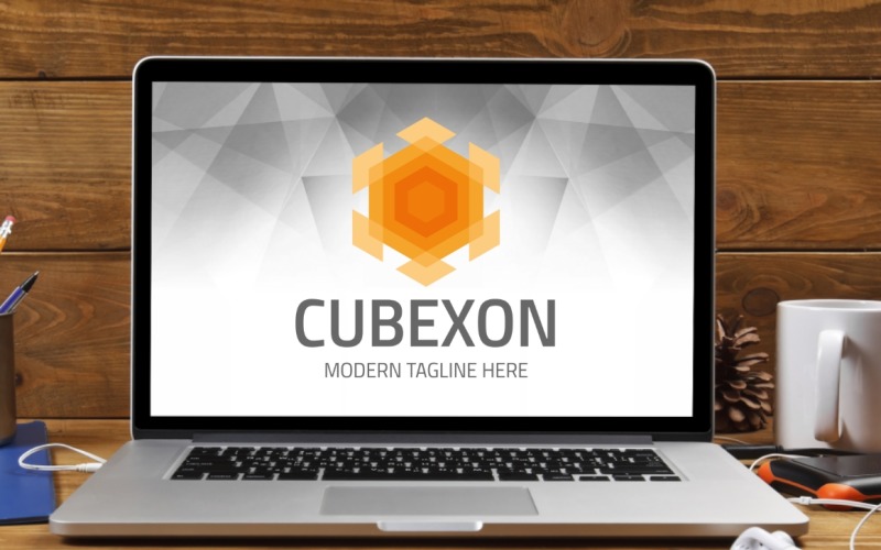 Download Шаблон логотипа "Cubexon Logo Template" / Cubexon Logo Template - Шаблон логотипа на тему графика agency,cube logo,cube style,cube technology,digital cube,media,modern,multimedia,smart cube,studio,triangle,web