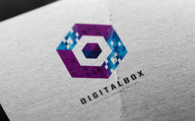 Download Шаблон логотипа "Digital Box Logo Template" / Digital Box Logo Template - Шаблон логотипа на тему графика agency,box,brand,branding,business,cube,cubic,cubical,data,design,dimension,entertainment,giga,hexa,hexagon,identity,it,matrix,media,modern