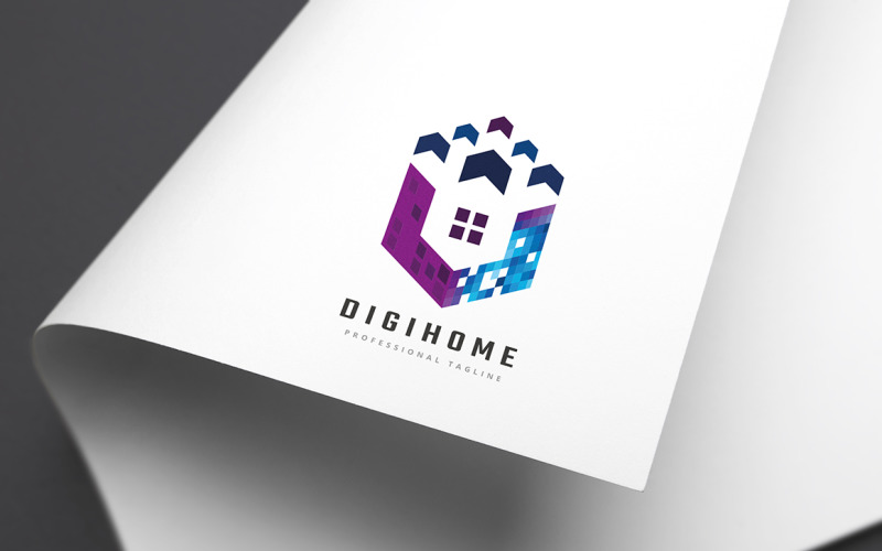 Download Шаблон логотипа "Digital Home Logo Template" / Digital Home Logo Template - Шаблон логотипа на тему графика apartment,app,applications,building,chip,computer,creativity,digital,effective,home,hosting,house,internet of things,memory,mobile solutions,network,real estate marketing,realtor,realty,secur