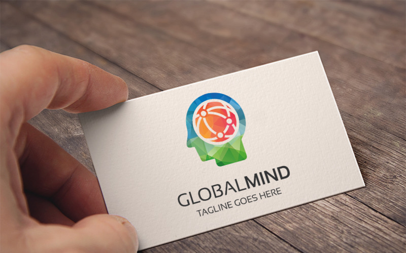 Download Шаблон логотипа "Global Mind Logo Template" / Global Mind Logo Template - Шаблон логотипа на тему графика brain,brand,code,colorful,creation,creative,digital,firm,global,globalization,human,human brain,idea,identity,innovation,market,modern clean,polygon,programs,smart