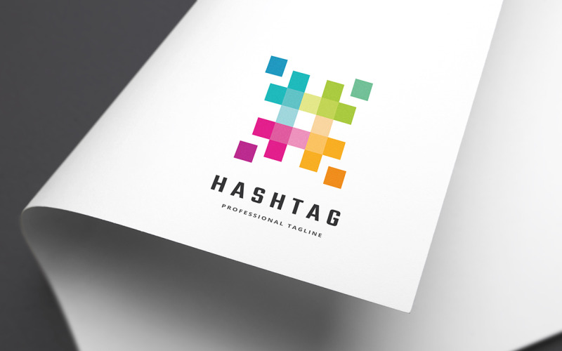 Hashtag Square Logo modello