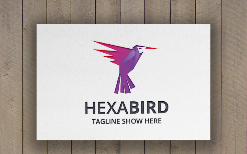 Hexa Bird Logo Şablonu