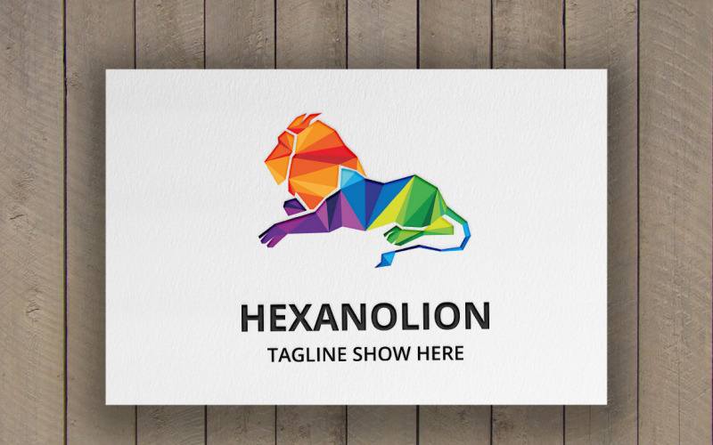 Download Шаблон логотипа "Hexanolion Logo Template" / Hexanolion Logo Template - Шаблон логотипа на тему графика animal,cat,creative,crest,design,emblem,king,king lion,lion,lion brand,lion head,lion king,lion logo,logo,pixel,power,techno,the lion