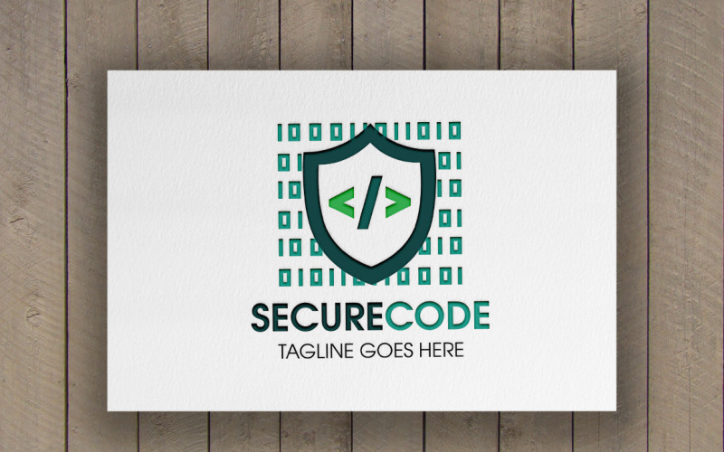 Logo sjabloon met beveiligde code
