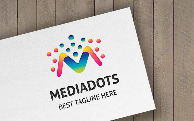 Download Шаблон логотипа "Media Dots (Letter M) Logo Template" / Media Dots (Letter M) Logo Template - Шаблон логотипа на тему графика global,internet,letter m,link,logo m,web,connect,media,movie,mix,m letter,m logo,modern,play,wireless,social,software,sphere,tech,technology