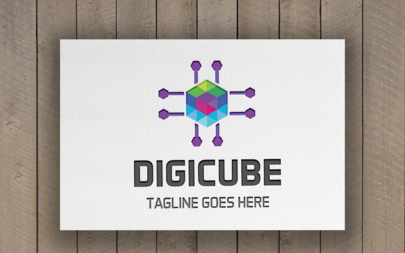 Modèle de logo Digicube