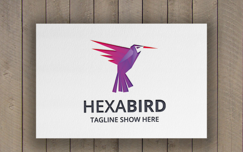 Modèle de logo Hexa Bird