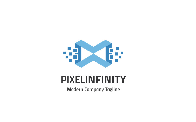Modèle de logo Pixel Infinity