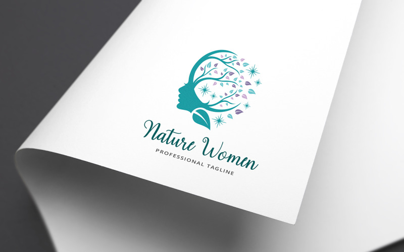 Download Шаблон логотипа "Nature Women Logo Template" / Nature Women Logo Template - Шаблон логотипа на тему графика agency,beauty salon,cosmetics,dress,fashion,female,feminine,girl,hair,hairdresser,health,leaf,life,medical,nature,practice,product,products,psychology,resort