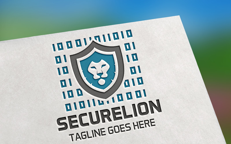 Plantilla de logotipo Secure Lion