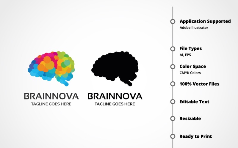 Download Шаблон логотипа "Brainnova Logo Template" / Brainnova Logo Template - Шаблон логотипа на тему графика agency,brain,brainstorm,brainwash,brand,branding,bright,concept,designer,development,electro,electronic,human brain,idea,identity,intelligent,it,mobile,programmer,smart