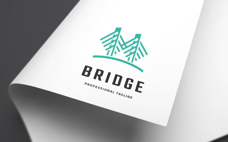 Download Шаблон логотипа "Bridge Logo Template" / Bridge Logo Template - Шаблон логотипа на тему графика brand,branding,bridge,building,business,company,complex,concrete,constructor,corporate,design,engineering,finance,financial,golden gate bridge,insurance company,investment,marketing,media sol