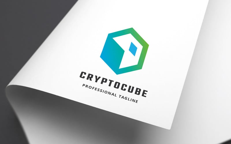 Crypto Cube Logo Template