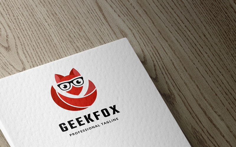 Download Шаблон логотипа "Geek Fox Logo Template" / Geek Fox Logo Template - Шаблон логотипа на тему графика animal,animals,black,bow,bowtie,computer,forest,fox,geek,geeky,joyful,kid,kids,marketing,media,movie logo,multimedia,music,music logo,red