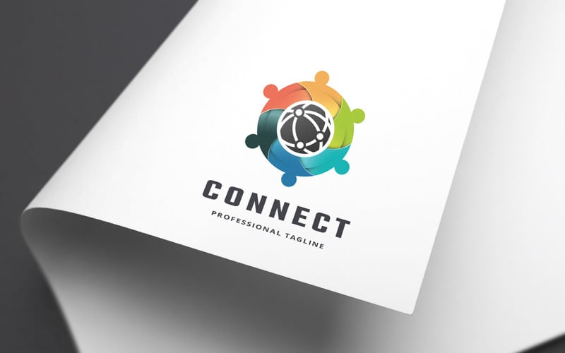 Download Шаблон логотипа "Humans Connect Logo Template" / Humans Connect Logo Template - Шаблон логотипа на тему графика activity,alliance,charity,circle,colorful,community,connect,connection,development,family,finance,friendship,group,human,internet,invest business,law firm identity,marketing online,media,netw