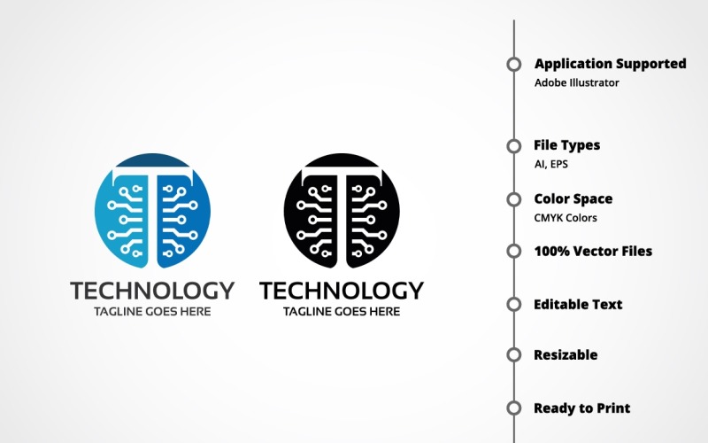Download Шаблон логотипа "Letter T - Technology Logo Template" / Letter T - Technology Logo Template - Шаблон логотипа на тему графика agency,business,communication,connect,development,host,internet,letter,line,net,power,powerpoint,service,sign,studio,symbol,tech,technical,techno,technology