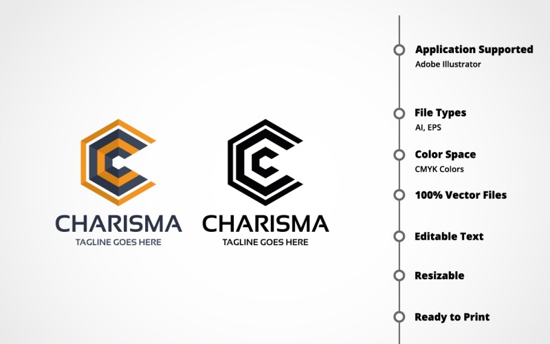 Litera C - szablon logo charyzmy