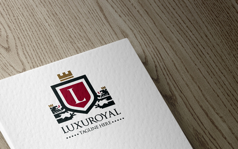 Lyxig kunglig logotypmall