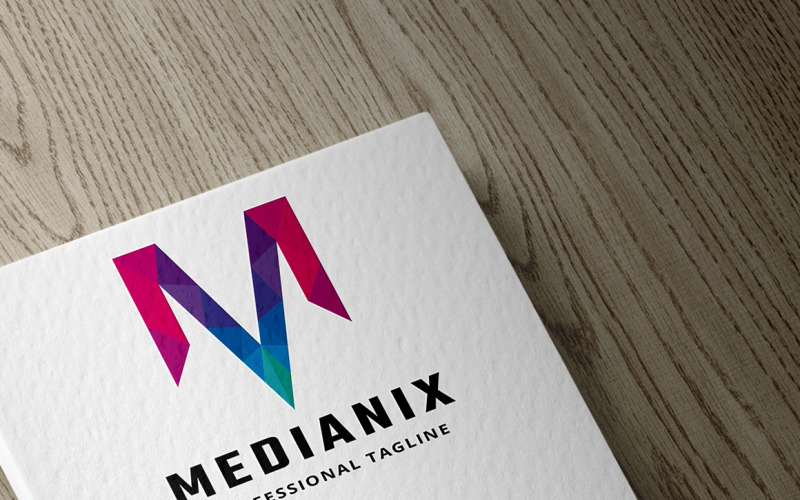 Download Шаблон логотипа "Medianix Letter M Logo Template" / Medianix Letter M Logo Template - Шаблон логотипа на тему графика agency,colorful,colour,creative,creativity,design,digital,edge,graphic,image,letter,letter m,logo,m logo,media,mobile,modern,professional,shape,software