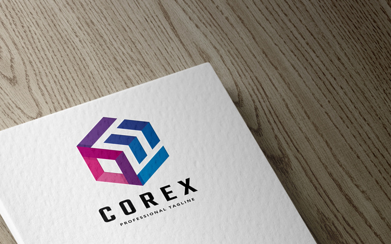 Modelo de logotipo do Core Cube