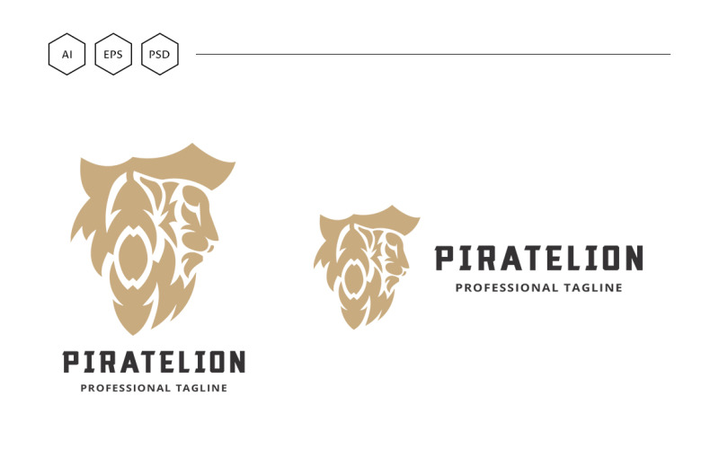 Download Шаблон логотипа "Pirate Lion Logo Template" / Pirate Lion Logo Template - Шаблон логотипа на тему графика angry,bad,bad pirate,bone,buccaneer,capitan,dead,death,gaming,island,king,letter,lion,lion head,lion king,luxury brand,pirate,pirate hat,power,powerpoint