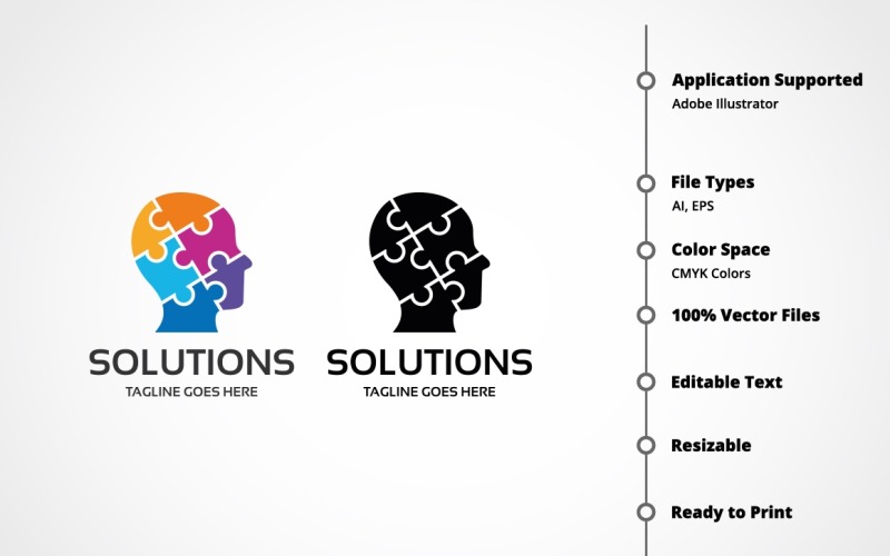 Download Шаблон логотипа "Solutions Logo Template" / Solutions Logo Template - Шаблон логотипа на тему графика computer,connect,creative,digi,digital,frame,human,innovation,intelligent,logo,mind,online,plexus,psychology,science,smart,solution,success,tech