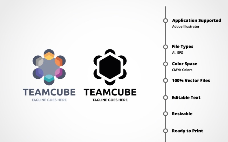 Team Cube Logo Template