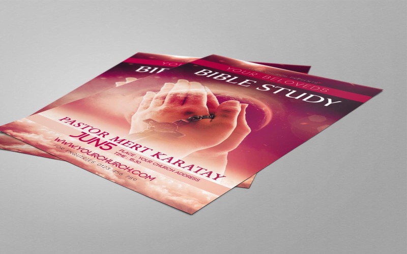Bible Study Church Flyer PSD-mall