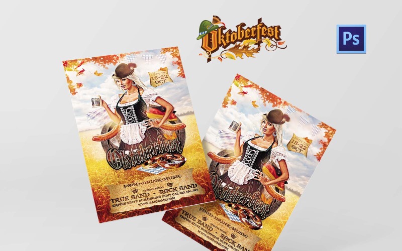 Blonde Oktoberfest Fest PSD şablonu