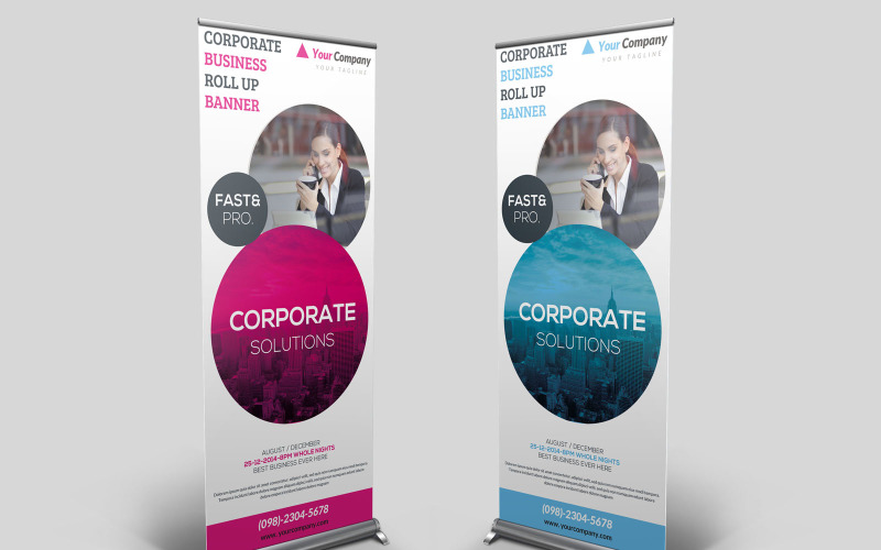 Download PSD шаблон "Corporate Solutions PSD Template" / Corporate Solutions PSD Template - PSD шаблон на тему графика roll up banner,banner,stand banner,tradeshow,display banner,photoshop,psd template