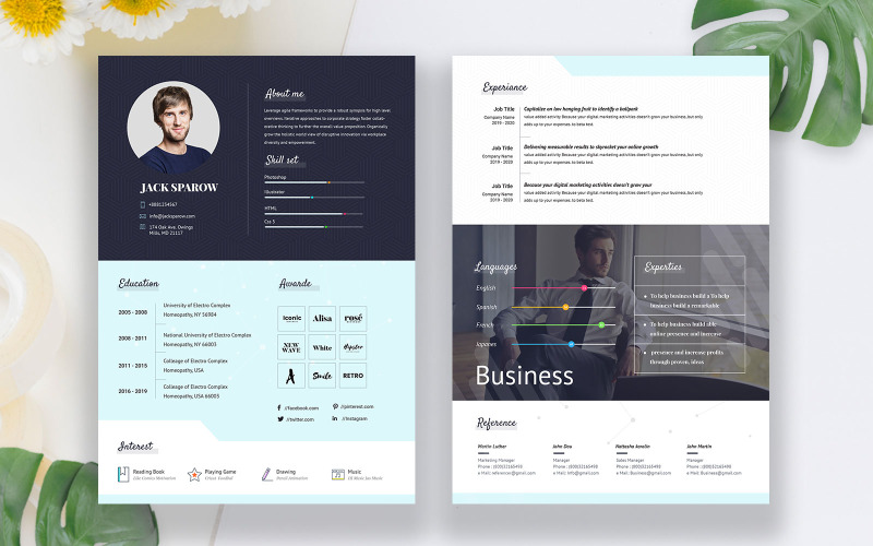 Download Резюме "Creative Business CV Resume Template" / Creative Business CV Resume Template - Резюме на тему графика cv,template,modern,professional,business,job,offer,jobs,letter,curriculum,vitae,resume,resumes,minimal,creative,employee,employment
