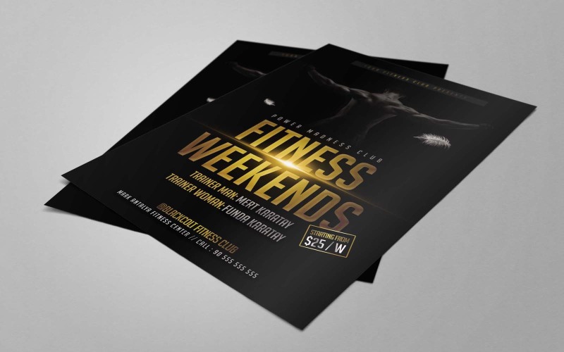 Dark Fitness Weekends PSD-sjabloon