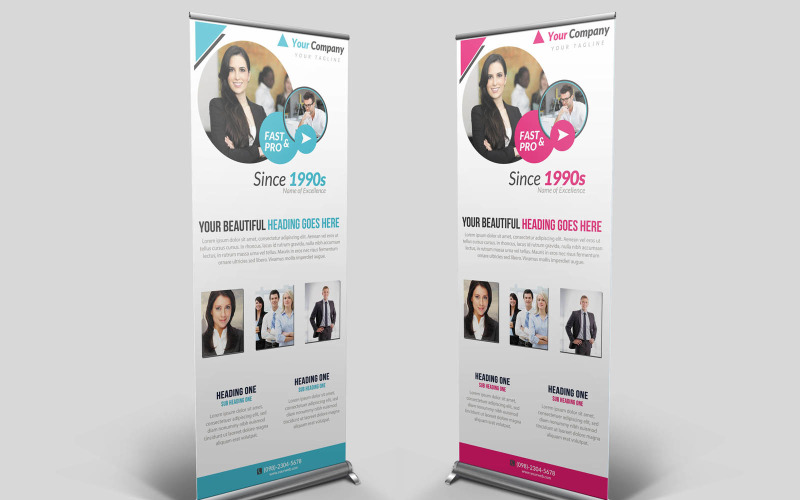 Download PSD шаблон "Fast and Pro PSD Template" / Fast and Pro PSD Template - PSD шаблон на тему графика roll up banner,banner,stand banner,tradeshow,display banner,photoshop,psd template