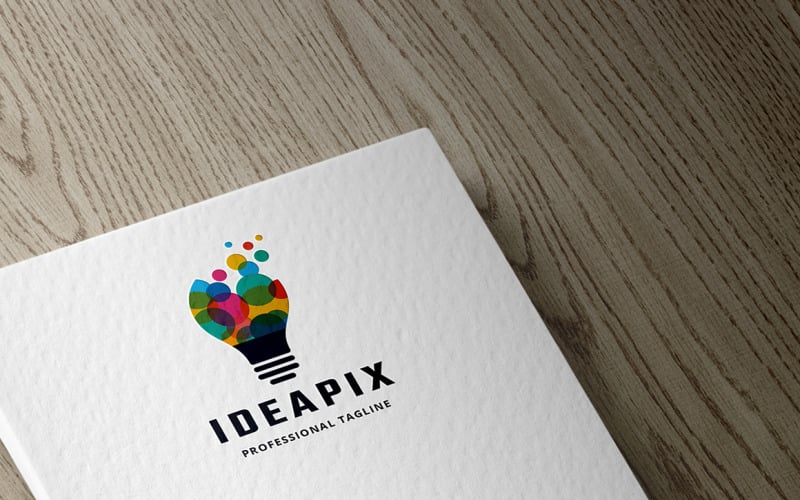 Download Шаблон логотипа "Idea Pixel Logo Template" / Idea Pixel Logo Template - Шаблон логотипа на тему графика brainstorm,brand,branding,bright,bulb,concept,conceptor,creation,creative,creativitiy,data,design,digital,flash,idea,light,mind,mosaic,pixel,professional