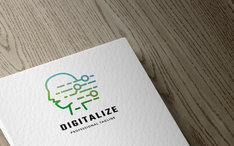 Modèle de logo d'intelligence artificielle